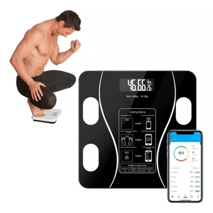 Bascula  pesa en vidrio  bluetooth