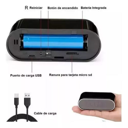 Cámara espía reloj despertador